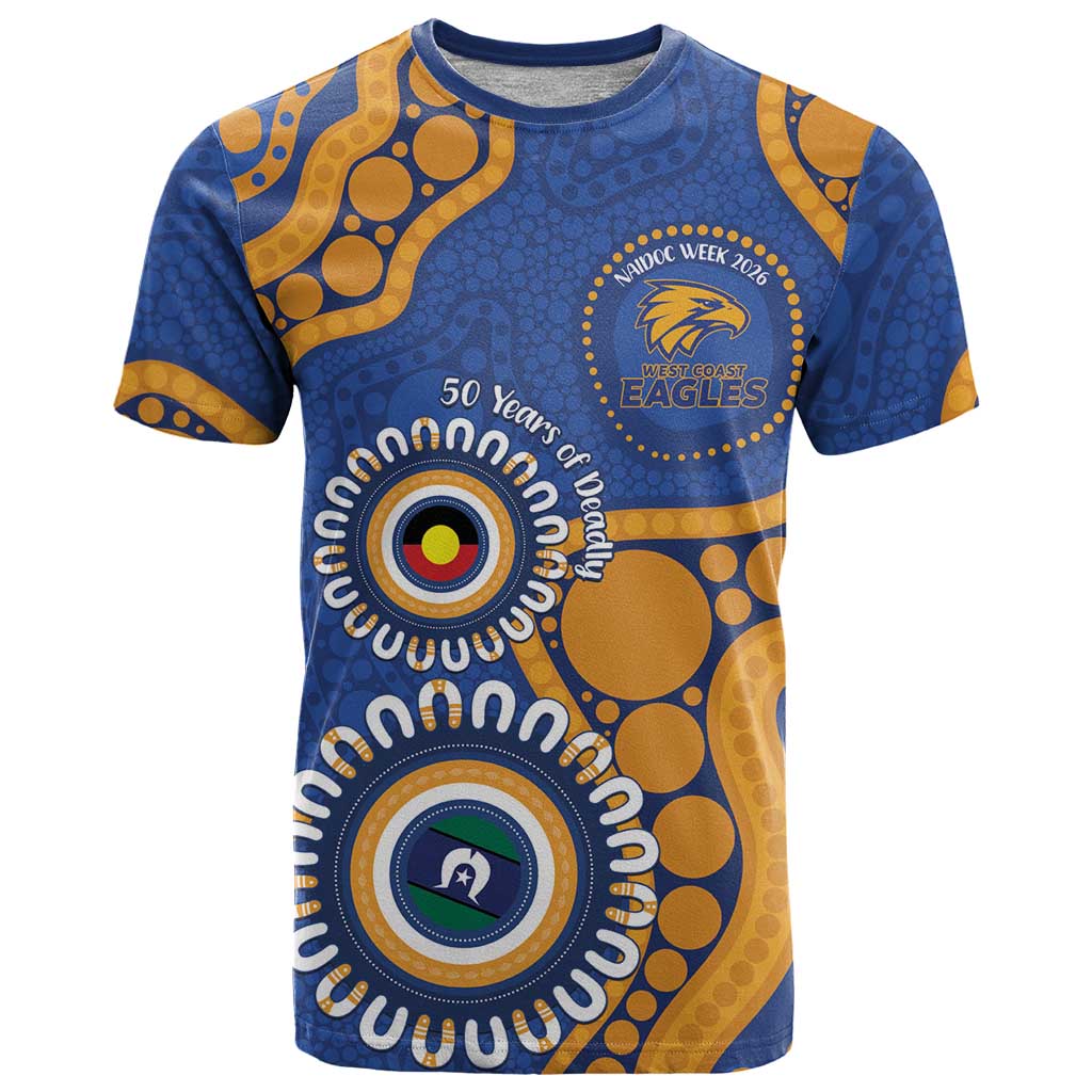 Eagles NAIDOC 2026 Personalised T Shirt 50 Years of Deadly Aboriginal Art