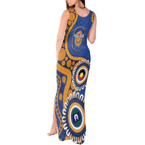 Eagles NAIDOC 2026 Personalised Tank Maxi Dress 50 Years of Deadly Aboriginal Art