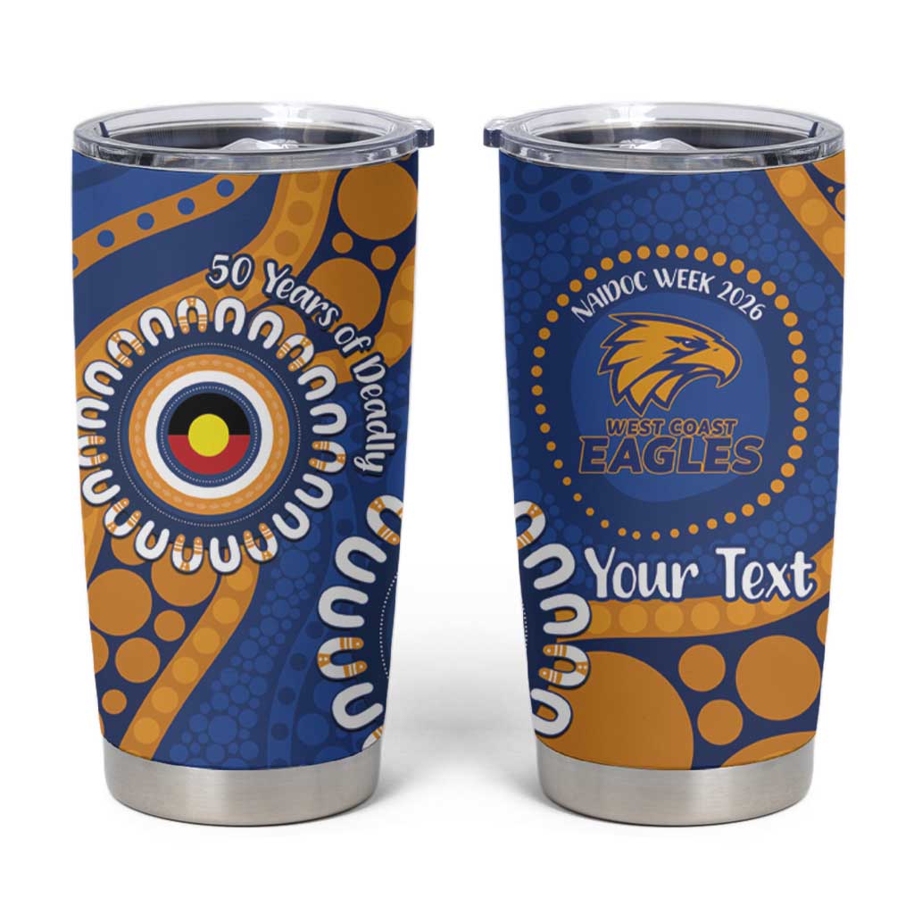 Eagles NAIDOC 2026 Personalised Tumbler Cup 50 Years of Deadly Aboriginal Art