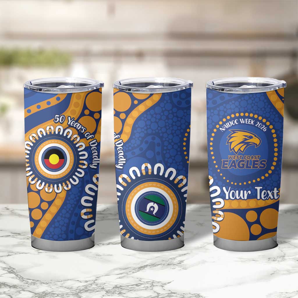Eagles NAIDOC 2026 Personalised Tumbler Cup 50 Years of Deadly Aboriginal Art