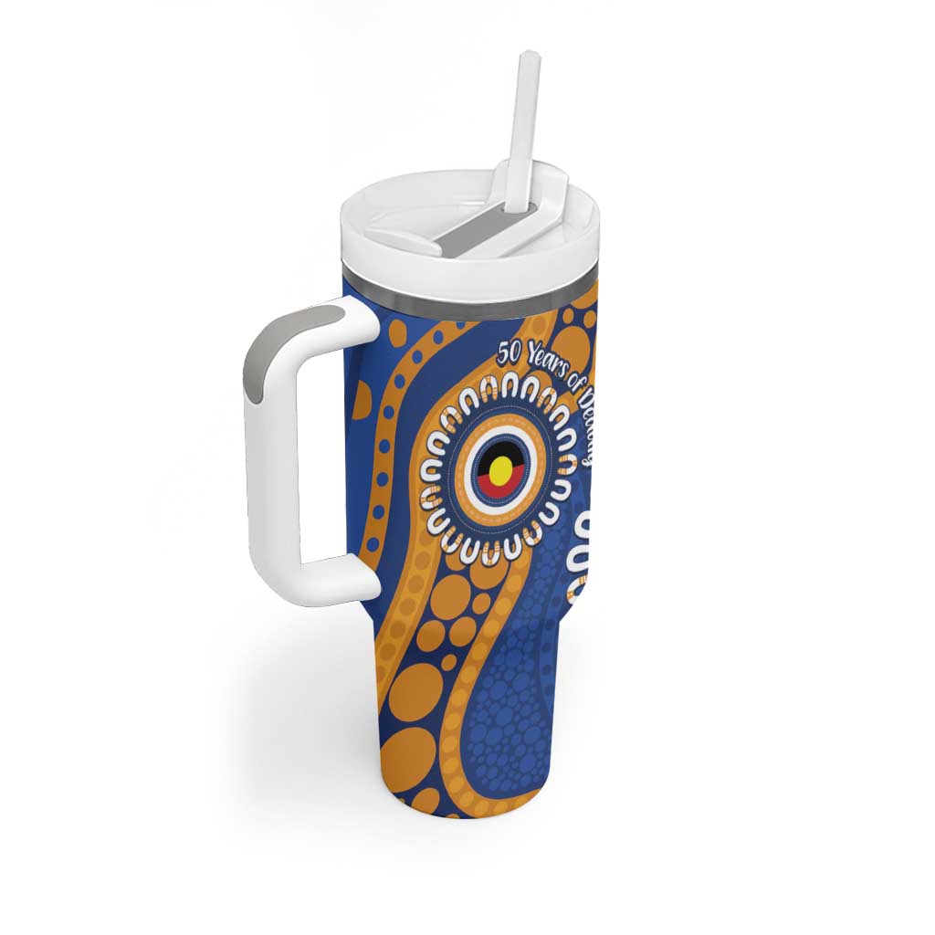 Eagles NAIDOC 2026 Personalised Tumbler With Handle 50 Years of Deadly Aboriginal Art