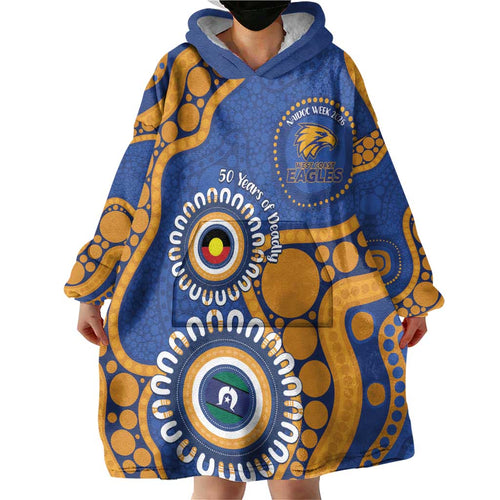 Eagles NAIDOC 2026 Personalised Wearable Blanket Hoodie 50 Years of Deadly Aboriginal Art