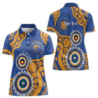 Eagles NAIDOC 2026 Personalised Women Polo Shirt 50 Years of Deadly Aboriginal Art