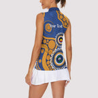 Eagles NAIDOC 2026 Personalised Women Sleeveless Polo Shirt 50 Years of Deadly Aboriginal Art