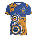 Eagles NAIDOC 2026 Personalised Women V-Neck T-Shirt 50 Years of Deadly Aboriginal Art