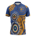 Eagles NAIDOC 2026 Personalised Zipper Polo Shirt 50 Years of Deadly Aboriginal Art