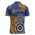 Eagles NAIDOC 2026 Personalised Zipper Polo Shirt 50 Years of Deadly Aboriginal Art