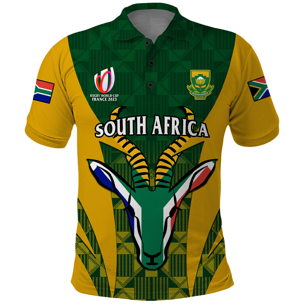 custom-south-africa-rugby-polo-shirt-go-springboks-kente-pattern-with-bokke