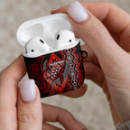 Aotearoa Iwi Ngapuhi AirPods Case NZ Maori Humpback Whale Taniko Motifs