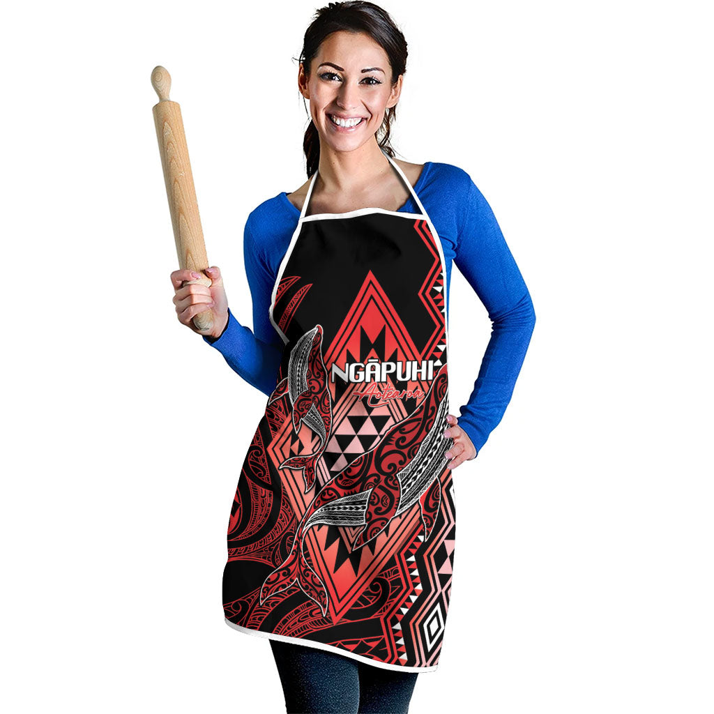 Aotearoa Iwi Ngapuhi Apron NZ Maori Humpback Whale Taniko Motifs