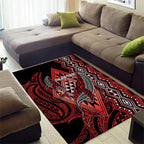 Aotearoa Iwi Ngapuhi Area Rug NZ Maori Humpback Whale Taniko Motifs