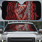 Aotearoa Iwi Ngapuhi Auto Sun Shade NZ Maori Humpback Whale Taniko Motifs