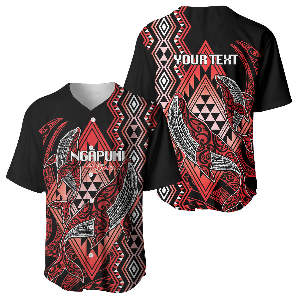 Aotearoa Iwi Ngapuhi Personalised Baseball Jersey NZ Maori Humpback Whale Taniko Motifs
