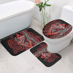 Aotearoa Iwi Ngapuhi Bathroom Set NZ Maori Humpback Whale Taniko Motifs