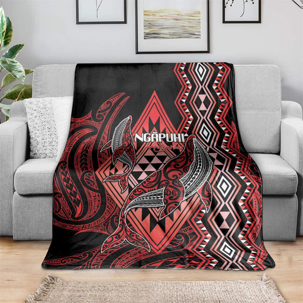 Aotearoa Iwi Ngapuhi Blanket NZ Maori Humpback Whale Taniko Motifs