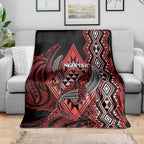 Aotearoa Iwi Ngapuhi Blanket NZ Maori Humpback Whale Taniko Motifs