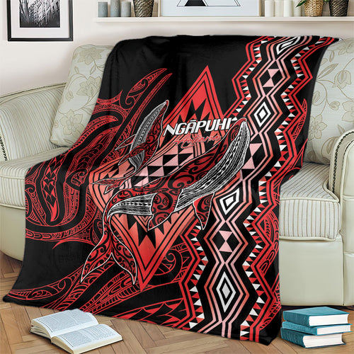 Aotearoa Iwi Ngapuhi Blanket NZ Maori Humpback Whale Taniko Motifs