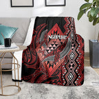 Aotearoa Iwi Ngapuhi Blanket NZ Maori Humpback Whale Taniko Motifs