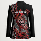 Aotearoa Iwi Ngapuhi Personalised Blazer NZ Maori Humpback Whale Taniko Motifs