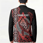Aotearoa Iwi Ngapuhi Personalised Blazer NZ Maori Humpback Whale Taniko Motifs