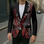 Aotearoa Iwi Ngapuhi Personalised Blazer NZ Maori Humpback Whale Taniko Motifs