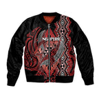 Aotearoa Iwi Ngapuhi Personalised Bomber Jacket NZ Maori Humpback Whale Taniko Motifs