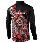 Aotearoa Iwi Ngapuhi Personalised Button Sweatshirt NZ Maori Humpback Whale Taniko Motifs