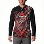 Aotearoa Iwi Ngapuhi Personalised Button Sweatshirt NZ Maori Humpback Whale Taniko Motifs