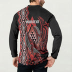 Aotearoa Iwi Ngapuhi Personalised Button Sweatshirt NZ Maori Humpback Whale Taniko Motifs