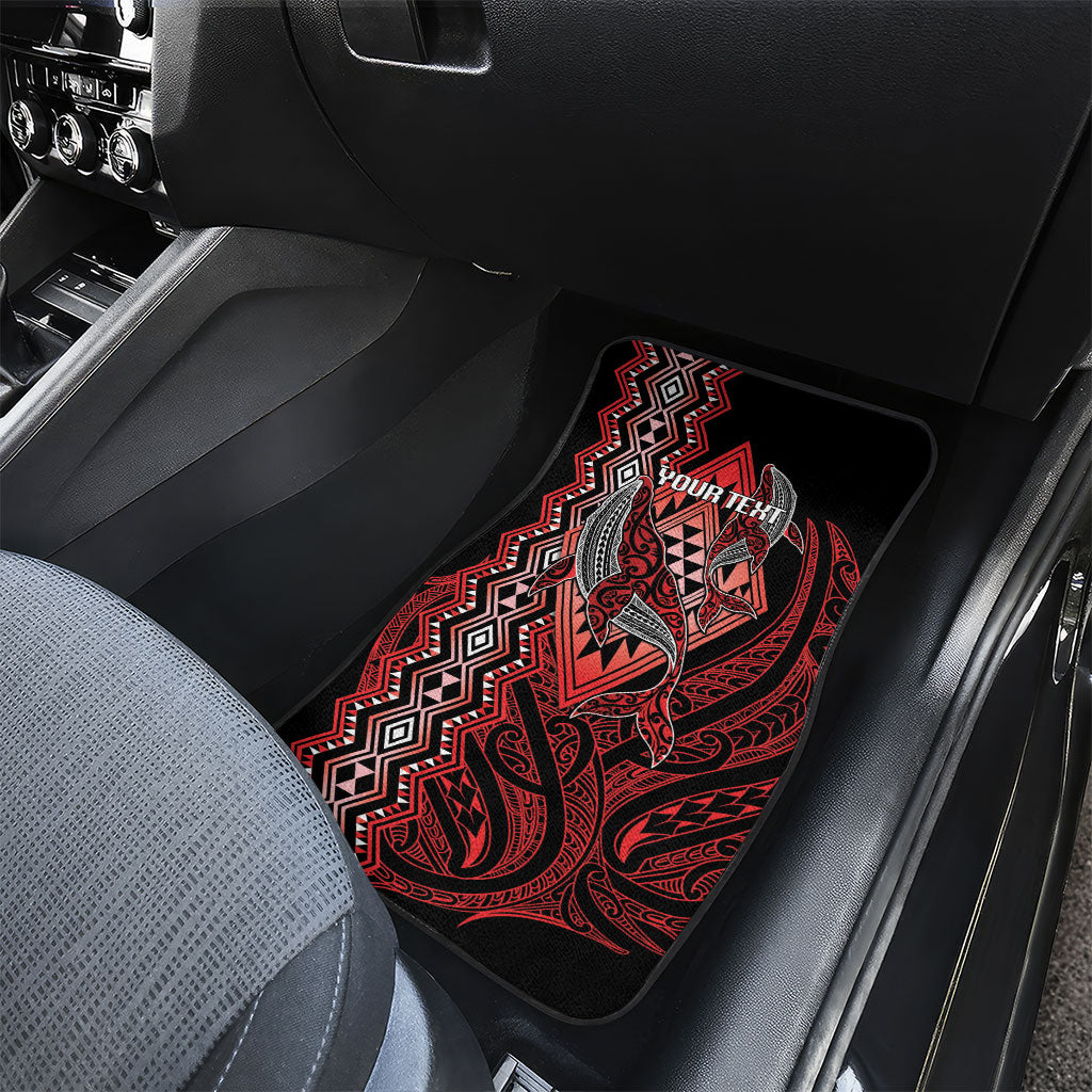 Aotearoa Iwi Ngapuhi Personalised Car Mats NZ Maori Humpback Whale Taniko Motifs
