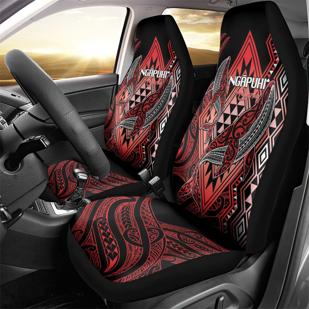 Aotearoa Iwi Ngapuhi Car Seat Cover NZ Maori Humpback Whale Taniko Motifs