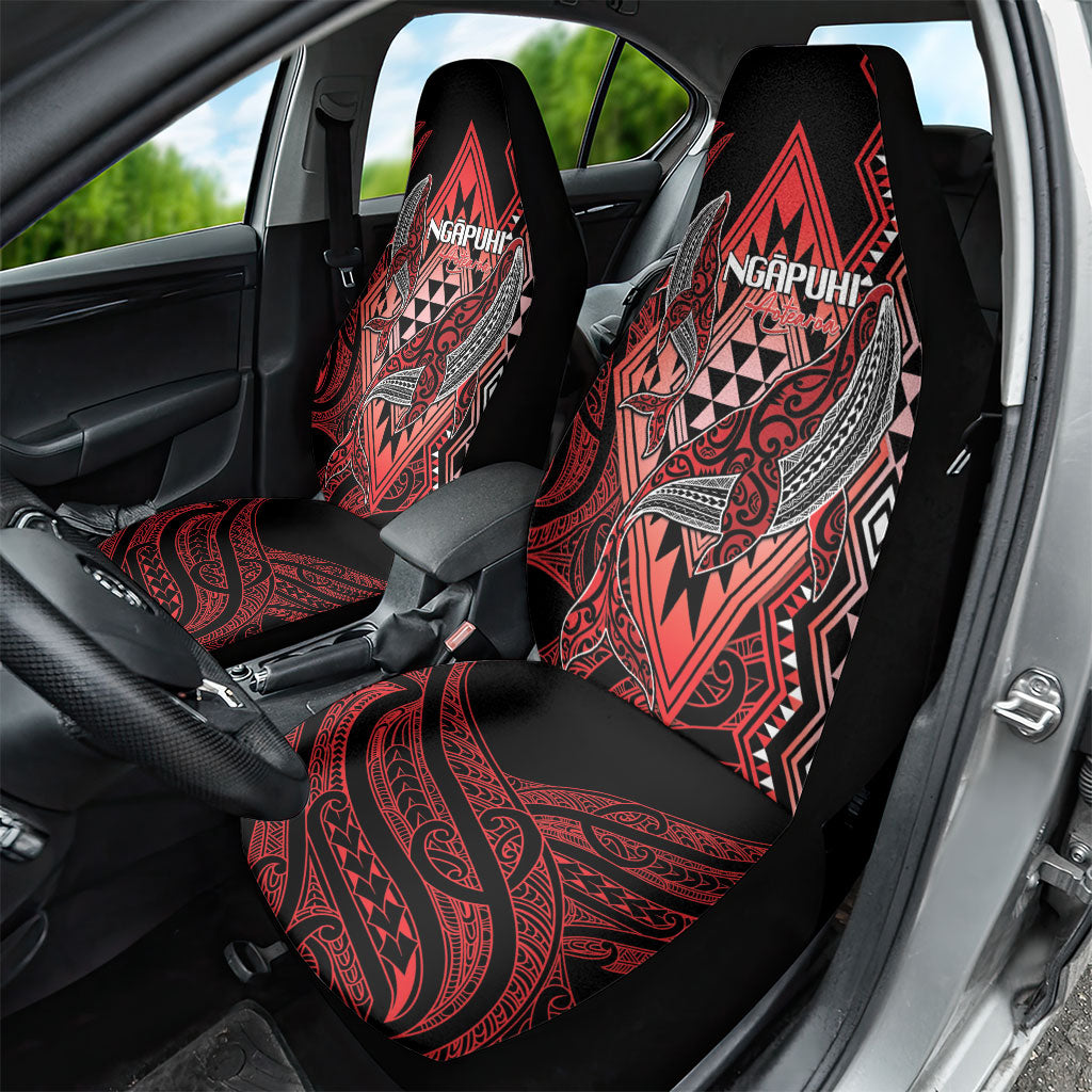 Aotearoa Iwi Ngapuhi Car Seat Cover NZ Maori Humpback Whale Taniko Motifs