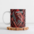 Aotearoa Iwi Ngapuhi Personalised Ceramic Mug NZ Maori Humpback Whale Taniko Motifs