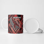 Aotearoa Iwi Ngapuhi Personalised Ceramic Mug NZ Maori Humpback Whale Taniko Motifs