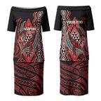 Aotearoa Iwi Ngapuhi Personalised Couples Matching Puletasi and Hawaiian Shirt NZ Maori Humpback Whale Taniko Motifs