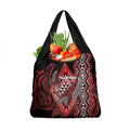 Aotearoa Iwi Ngapuhi Grocery Bag NZ Maori Humpback Whale Taniko Motifs