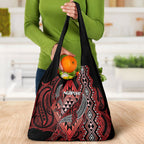 Aotearoa Iwi Ngapuhi Grocery Bag NZ Maori Humpback Whale Taniko Motifs