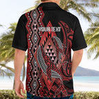 Aotearoa Iwi Ngapuhi Personalised Hawaiian Shirt NZ Maori Humpback Whale Taniko Motifs