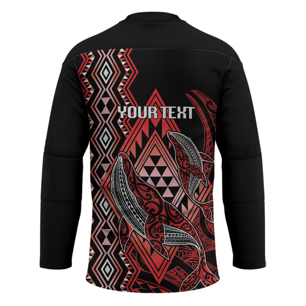 Aotearoa Iwi Ngapuhi Personalised Hockey Jersey NZ Maori Humpback Whale Taniko Motifs