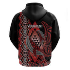 Aotearoa Iwi Ngapuhi Personalised Hoodie NZ Maori Humpback Whale Taniko Motifs