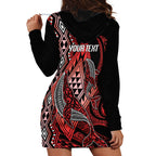 Aotearoa Iwi Ngapuhi Personalised Hoodie Dress NZ Maori Humpback Whale Taniko Motifs