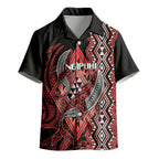 Aotearoa Iwi Ngapuhi Personalised Kid Hawaiian Shirt NZ Maori Humpback Whale Taniko Motifs