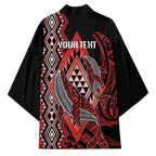 Aotearoa Iwi Ngapuhi Personalised Kimono NZ Maori Humpback Whale Taniko Motifs