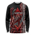 Aotearoa Iwi Ngapuhi Personalised Long Sleeve Shirt NZ Maori Humpback Whale Taniko Motifs