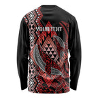Aotearoa Iwi Ngapuhi Personalised Long Sleeve Shirt NZ Maori Humpback Whale Taniko Motifs