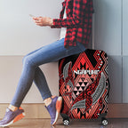 Aotearoa Iwi Ngapuhi Luggage Cover NZ Maori Humpback Whale Taniko Motifs