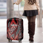 Aotearoa Iwi Ngapuhi Luggage Cover NZ Maori Humpback Whale Taniko Motifs