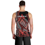 Aotearoa Iwi Ngapuhi Personalised Men Tank Top NZ Maori Humpback Whale Taniko Motifs