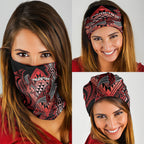 Aotearoa Iwi Ngapuhi Neck Gaiter NZ Maori Humpback Whale Taniko Motifs