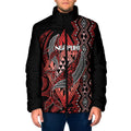 Aotearoa Iwi Ngapuhi Personalised Padded Jacket NZ Maori Humpback Whale Taniko Motifs